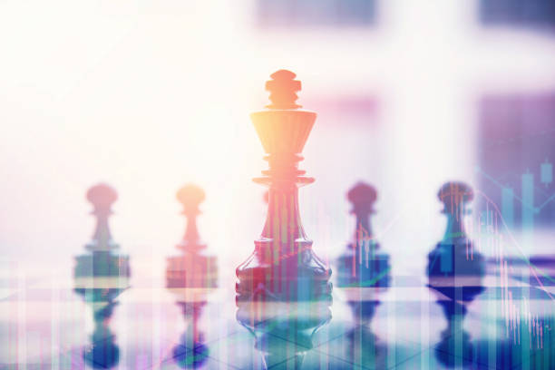 strategieconcept - schaken stockfoto's en -beelden