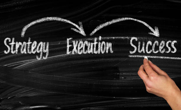 Strategy Execution Success concept Strategy Execution Success concept execution stock pictures, royalty-free photos & images
