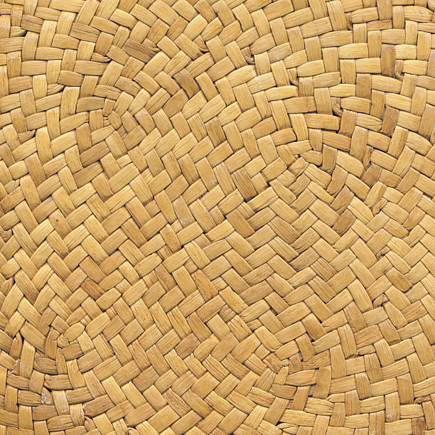 Straw Hat High Resolution Criss Cross Woven Pattern stock photo