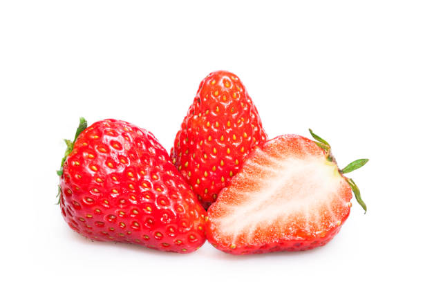 Strawberries on White Background stock photo