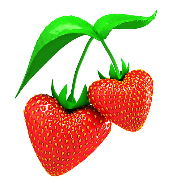 Strawberry - Heart stock photo