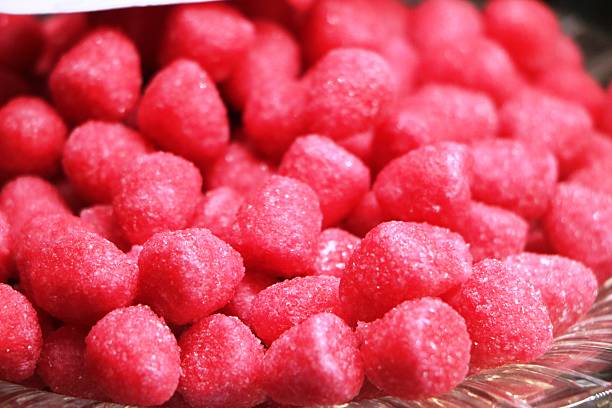 Strawberry marshmallow Strawberry marshmallow pick and mix stock pictures, royalty-free photos & images