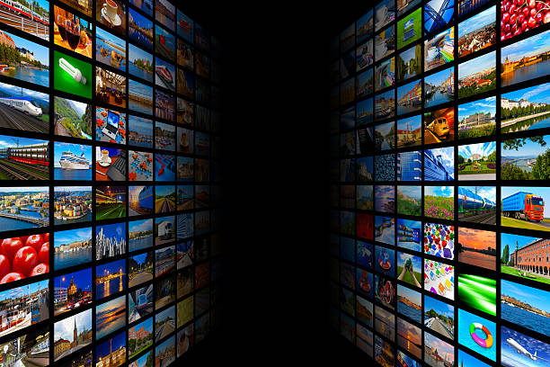 Streaming media technology and multimedia concept See also: streaming service stock pictures, royalty-free photos & images