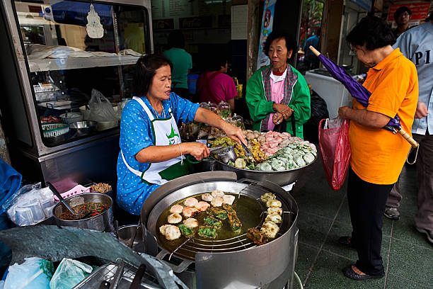 Street food vendor in Bangkok stock photo