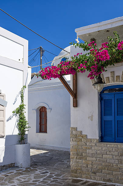 Street in Antiparos island, Cyclades, Greece stock photo