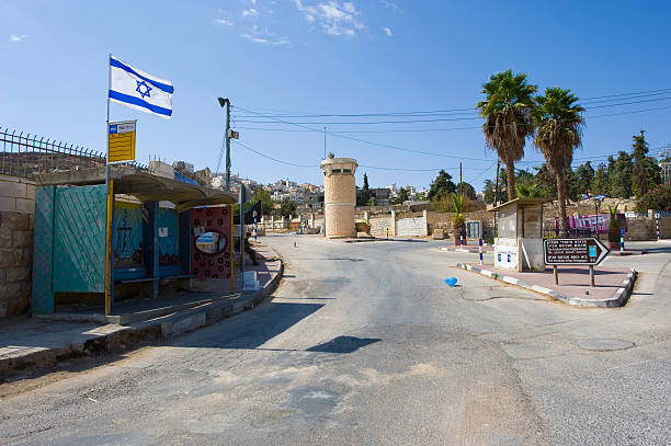Street in Hebron stock photo