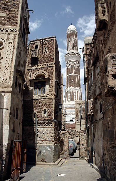 Street in Sana'a stock photo