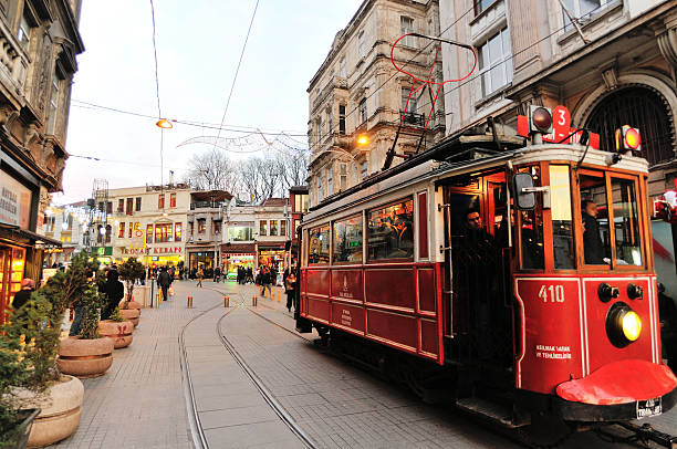 streets of istanbul - beyoglu stockfoto's en -beelden