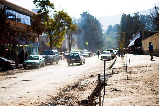 Streets of Kabul stock photo