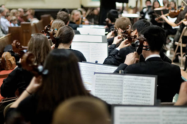 String Section Philadelphia Sinfonia Youth Orchestra stock photo