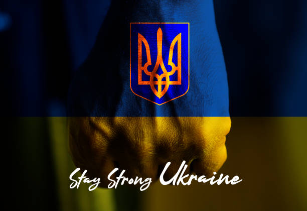 silna ukraina, flaga ukrainy, stop wojnie na ukrainie - snake island zdjęcia i obrazy z banku zdjęć