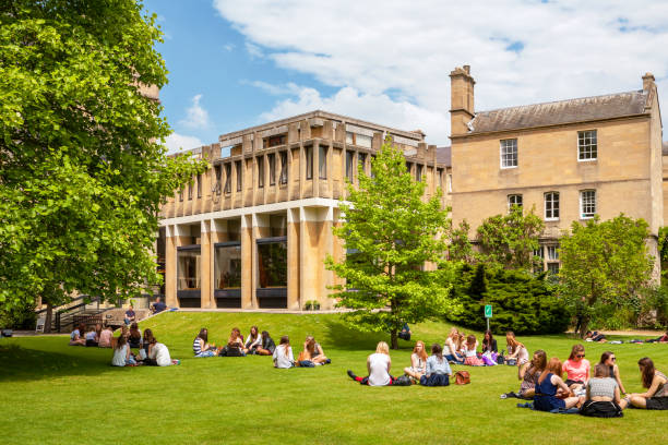 Students in Balliol College. Oxford, England stock photo