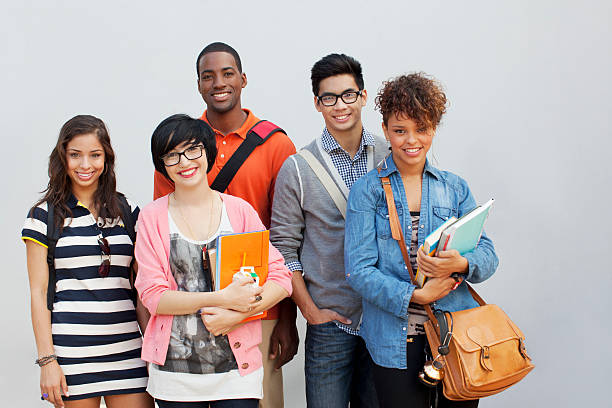 Students smiling together  high school student stock pictures, royalty-free photos & images