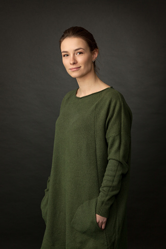 Studio Portrait Of An Attractive 20 Year Old Woman Stock Studio Portrait Of An Attractive 20 Year Old Woman Stock