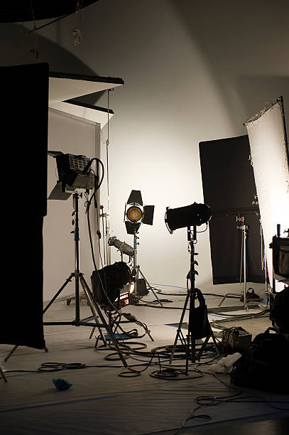 Studio shooting set stock photo