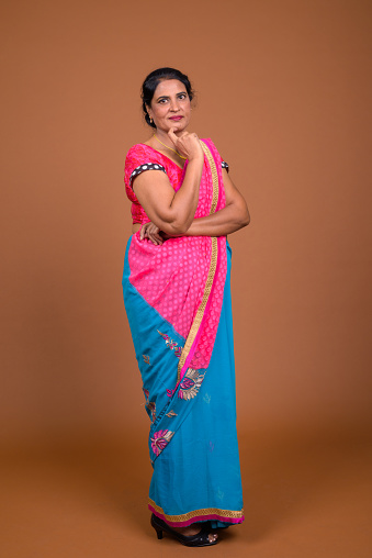 Indian mature sari