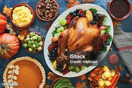 istock Stuffed Turkey for Thanksgiving Holidays 1278088432