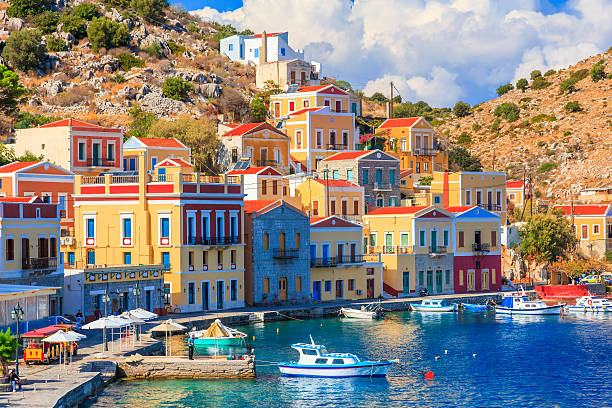 splendida isola greca - rodi foto e immagini stock