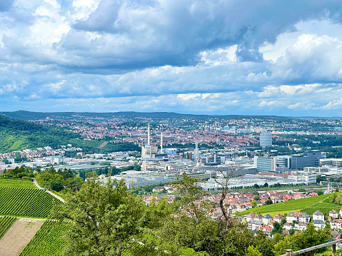 Stuttgart view, seen from the Rotenberg