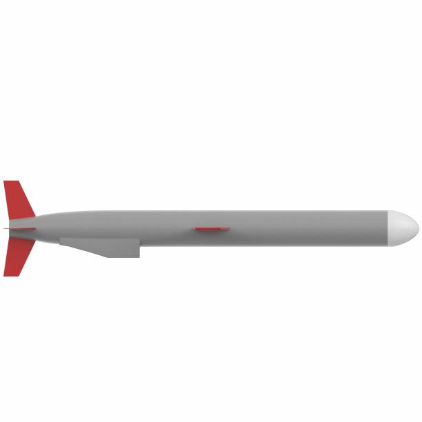 Stylized BGM-109 Tomahawk cruise missile stock photo