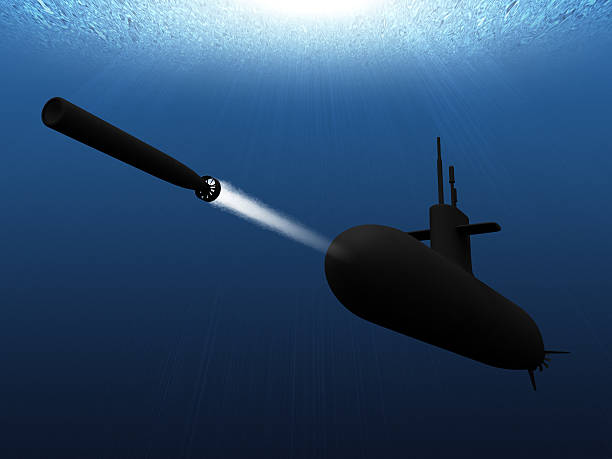Submarine Submarine. High Resolution Digitally Generated Image torpedo weapon stock pictures, royalty-free photos & images