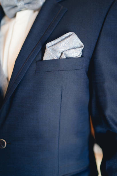 Suit jacket with Pocket square stock photo