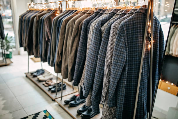 Suits on rack Suits on rack clothes rack stock pictures, royalty-free photos & images
