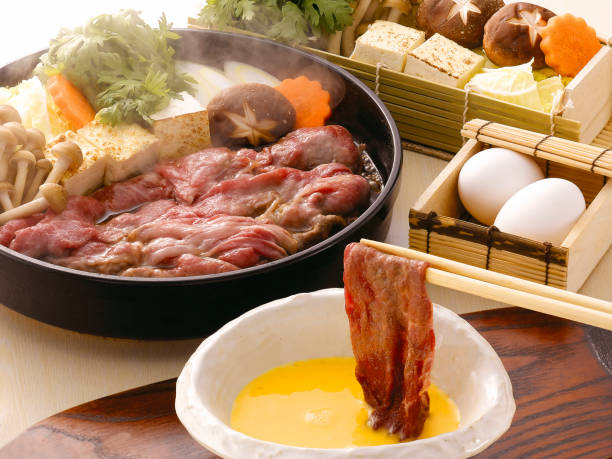 Sukiyaki can stock photo