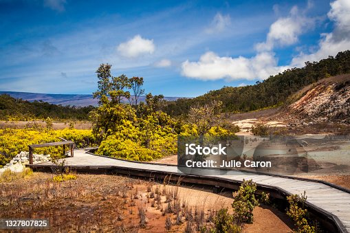 istock Sulphur Banks Boardwalk, Hawaii Volcanoes National Park, Hawaii, USA 1327807825