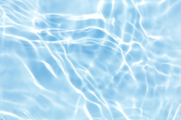 summer blue water wave abstract or natural swirl texture background - água imagens e fotografias de stock
