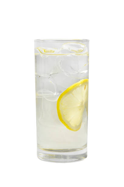 Summer cocktail on isolated white background stock photo