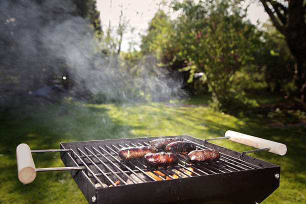 Summer Evening Barbeque stock photo