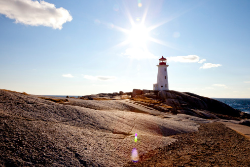Sunflare over Peggy's Cove