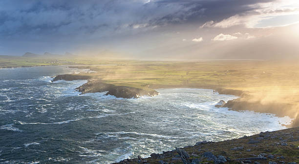 sunrise at Dunmore Head  dingle peninsula stock pictures, royalty-free photos & images