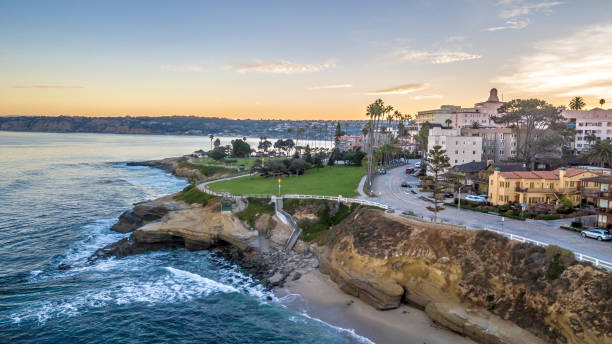 Sunrise in San Diego Beach - California USA stock photo
