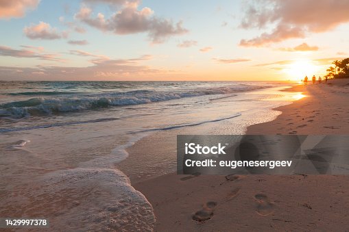 istock Sunrise over Bavaro beach, Dominican Republic 1429997378