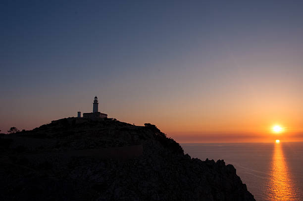 Sunset at Cape Formentor, Majorca, Spain. stock photo