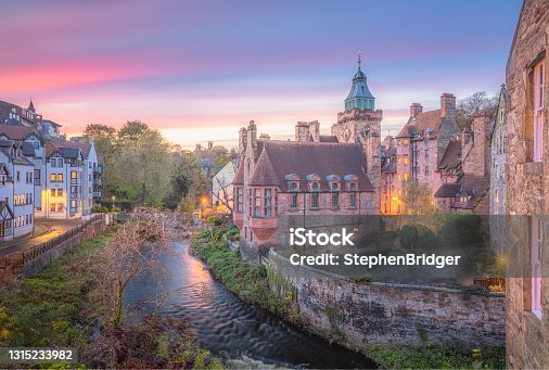 istock Sunset at Dean Village. Edinburgh, Scotland 1315233982