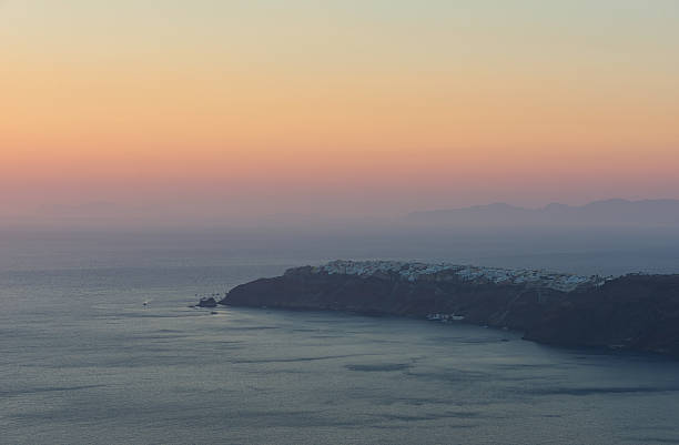 Sunset at Oia , Santorini stock photo