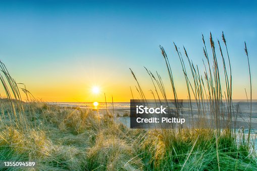 istock Sunset at the North Sea. 1355094589