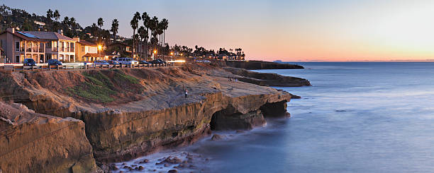 Ocean Beach San Diego California Aerial Poster 11X28 inches   #10 Sunset Cliffs 