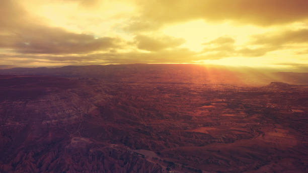 Sunset of Cappadocia stock photo
