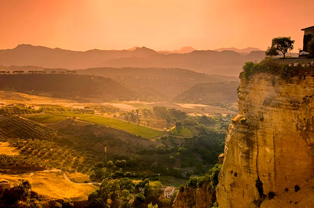 Sunset on Ronda  andalusia stock pictures, royalty-free photos & images
