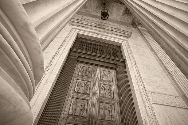 Supreme Court Building Entrance stock photo