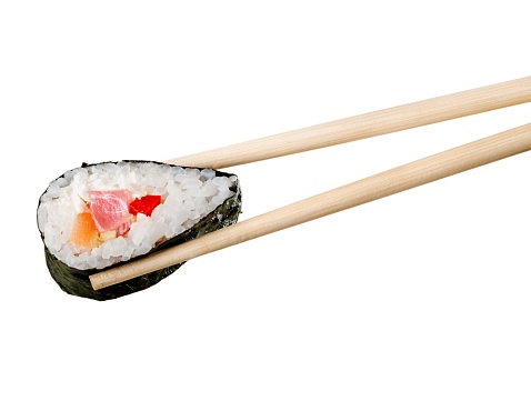Imitation Crab Stick with wasabi and shoyu sauce, Japanese food