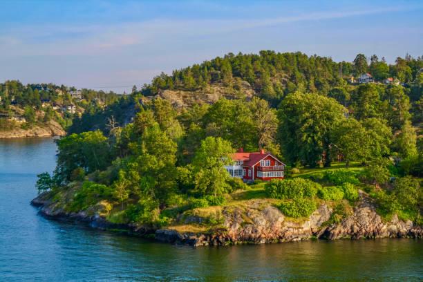 swedish archipelago - badstrand sommar sverige bildbanksfoton och bilder