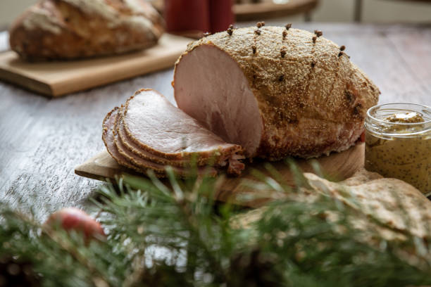 svensk julskinka - pork pine bildbanksfoton och bilder