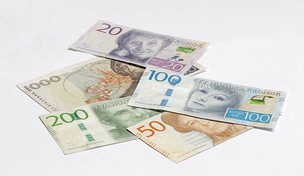 swedish currency 20, 50, 100, 200 sek, new layout 2016 - svenska pengar bildbanksfoton och bilder