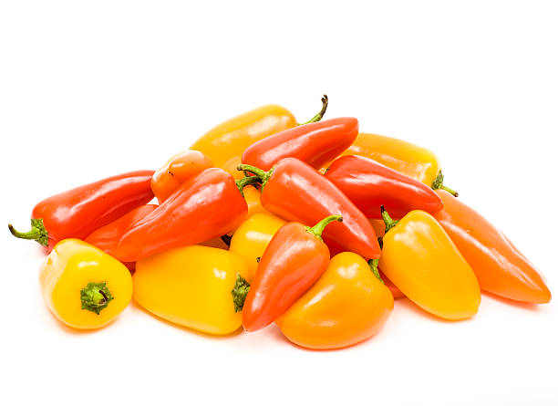 Sweet mini peppers stock photo