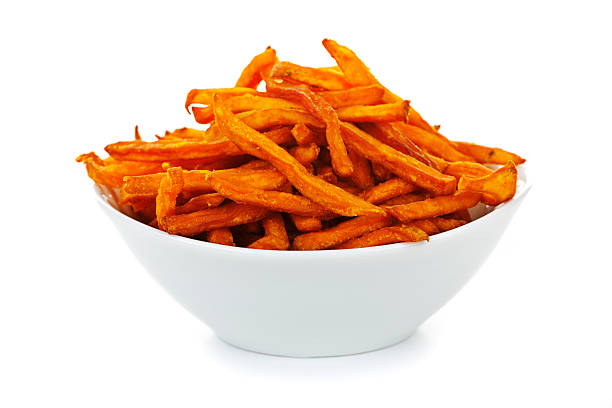 Sweet potato fries stock photo